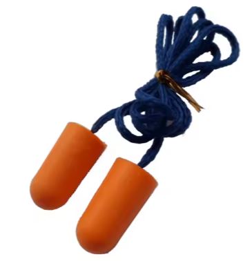 Bouchon d'oreille jetable orange avec corde