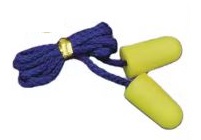Bouchon d'oreille jetable vert avec corde