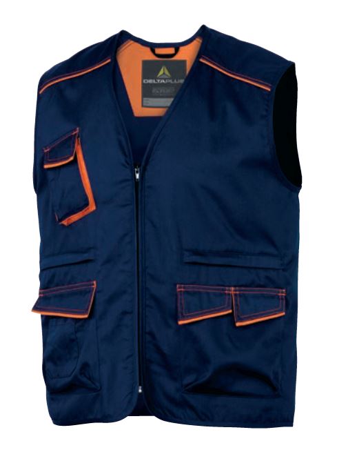Gilet de Travail bleu marine DELTAPLUS M6GILBM0