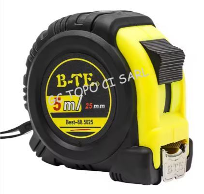 Metre à ruban en ABS+TPR 7.5m x 25mm